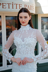 Kollu Demontlu Balık Gelinlik